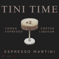 Tini Time Vodka Espresso Coffee Liqueur Espresso Martini Golf Towel thumb 3