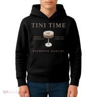 Tini Time Vodka Espresso Coffee Liqueur Espresso Martini Kids Hoodie thumb 4