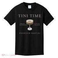Tini Time Vodka Espresso Coffee Liqueur Espresso Martini Kids T-Shirt thumb 0