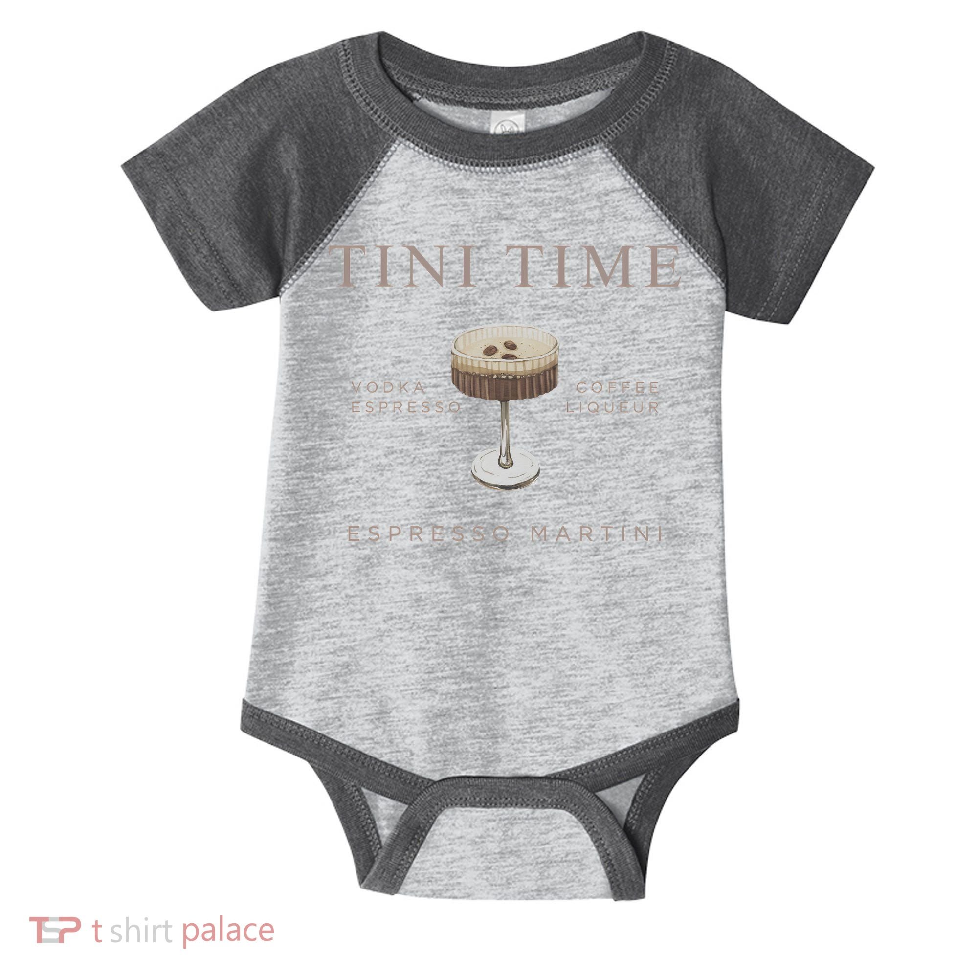 Tini Time Vodka Espresso Coffee Liqueur Espresso Martini Infant Baby Jersey Bodysuit