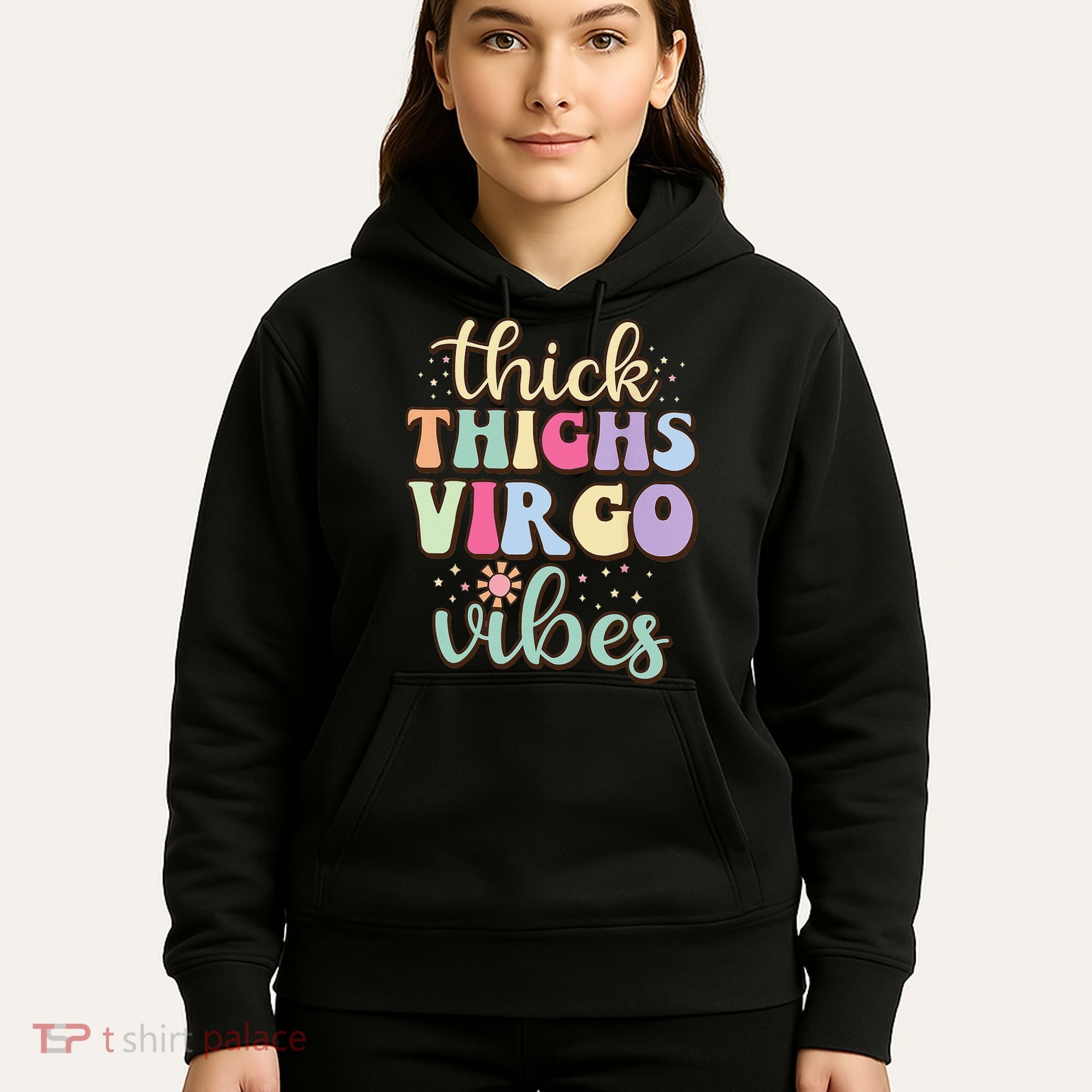 Thick Thighs Virgo Vibes August September birthday Virgo Hoodie