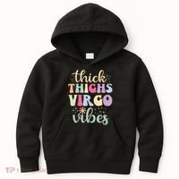 Thick Thighs Virgo Vibes August September birthday Virgo Kids Hoodie thumb 0