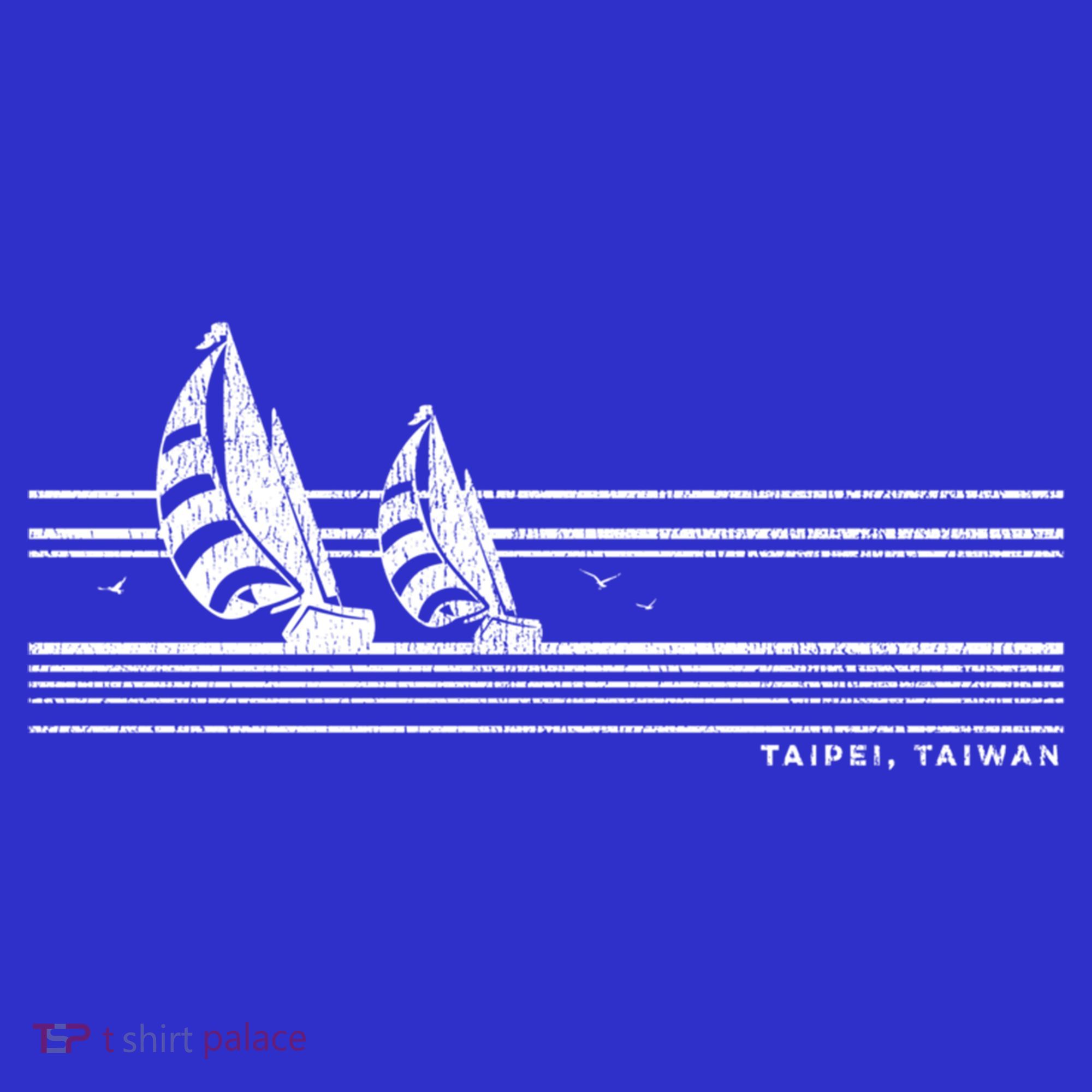 Taipei Taiwan Vintage Sailing 70s Nautical Sailboat Gift T-Shirt