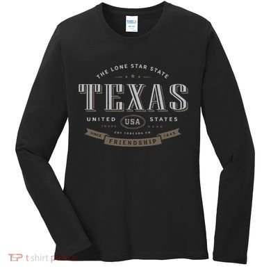 Texas Tx Vacation Souvenir Women's Long Sleeve Shirt