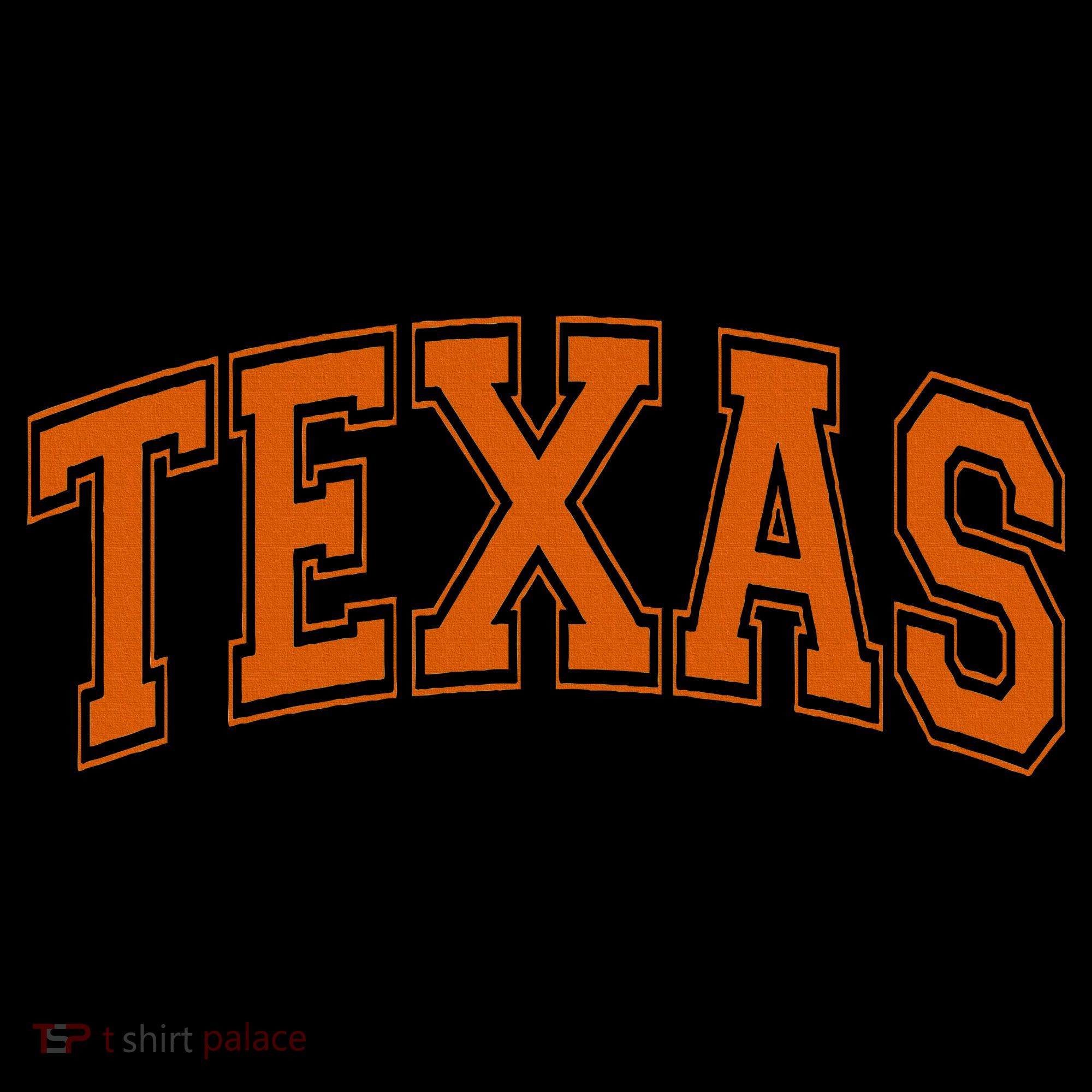 Texas Tx Varsity Style Orange Text Hoodie