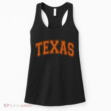 Texas Tx Varsity Style Orange Text Women's Tank Top