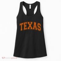 Texas Tx Varsity Style Orange Text Women's Tank Top thumb 0