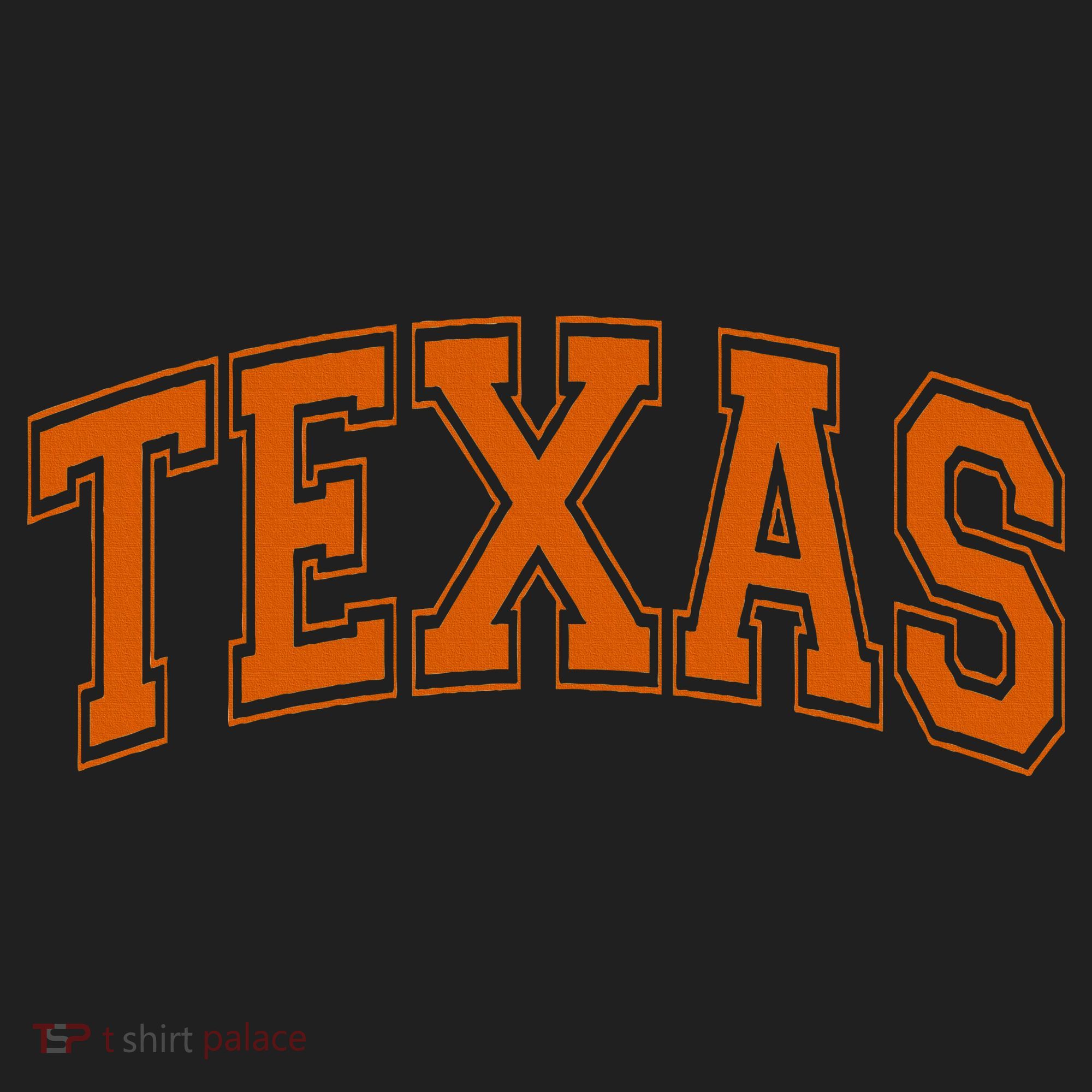 Texas Tx Varsity Style Orange Text Hat