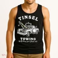 Tinsel Towing We'll Drag The Sleigh Out Tank Top thumb 3