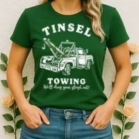 Tinsel Towing We'll Drag The Sleigh Out Women's T-Shirt thumb 2