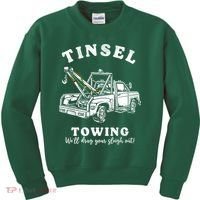 Tinsel Towing We'll Drag The Sleigh Out Kids Sweatshirt thumb 0