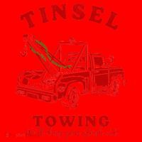 Tinsel Towing We'll Drag The Sleigh Out Santa Hat thumb 1