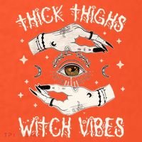 Thick Thighs Witch Vibes Halloween Moon Witches Tattoo Visor thumb 3