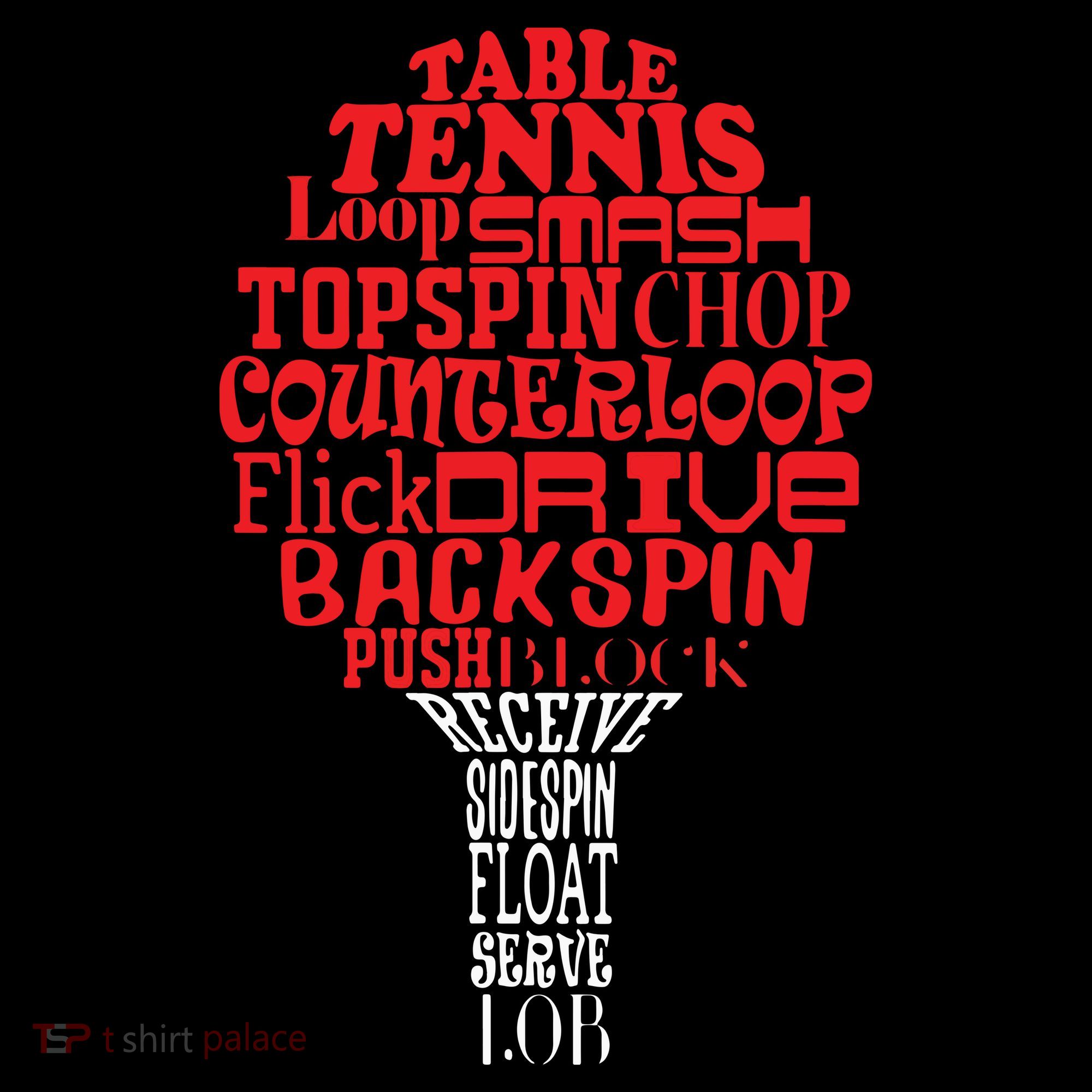 Table Tennis Word Cloud Backpack