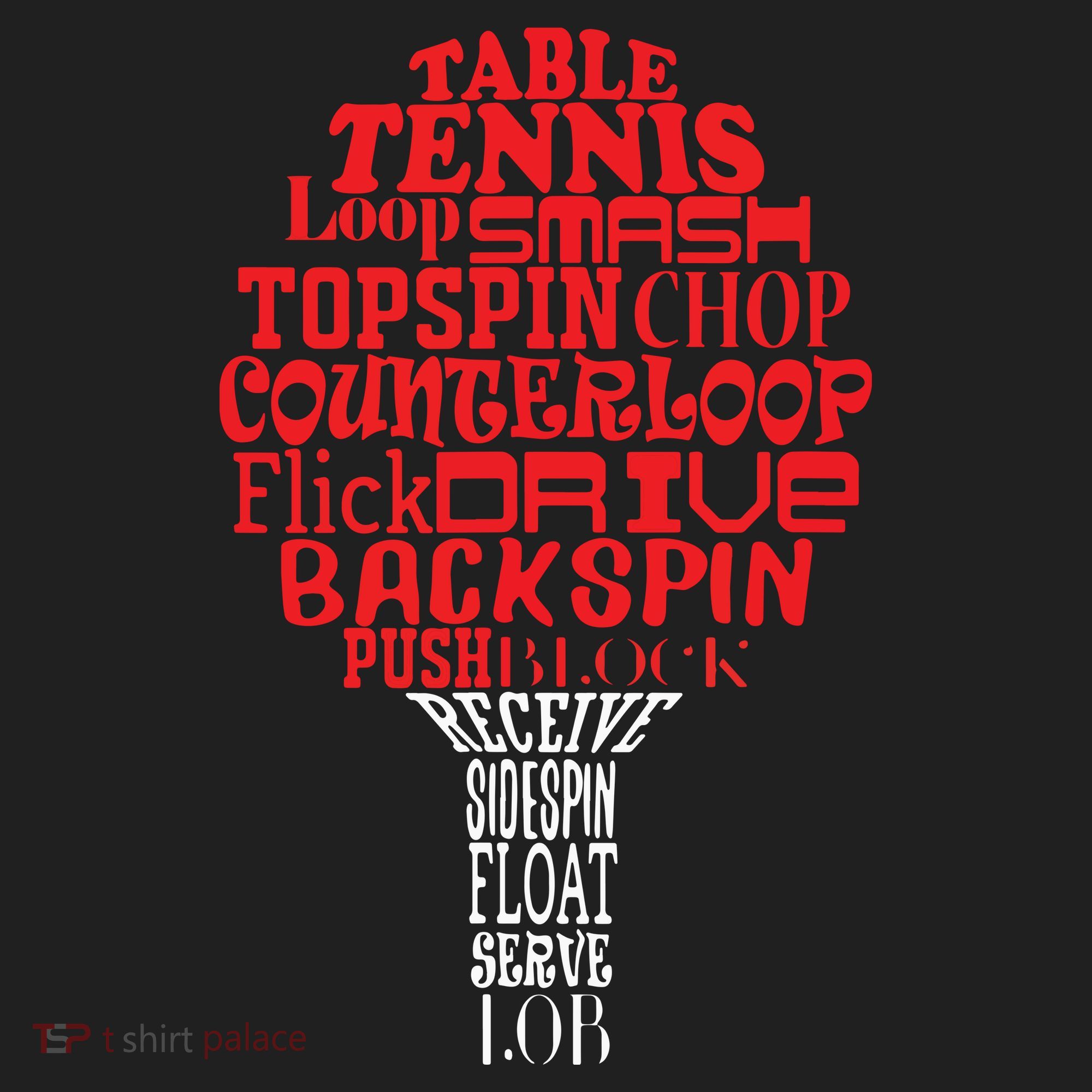 Table Tennis Word Cloud Tumbler