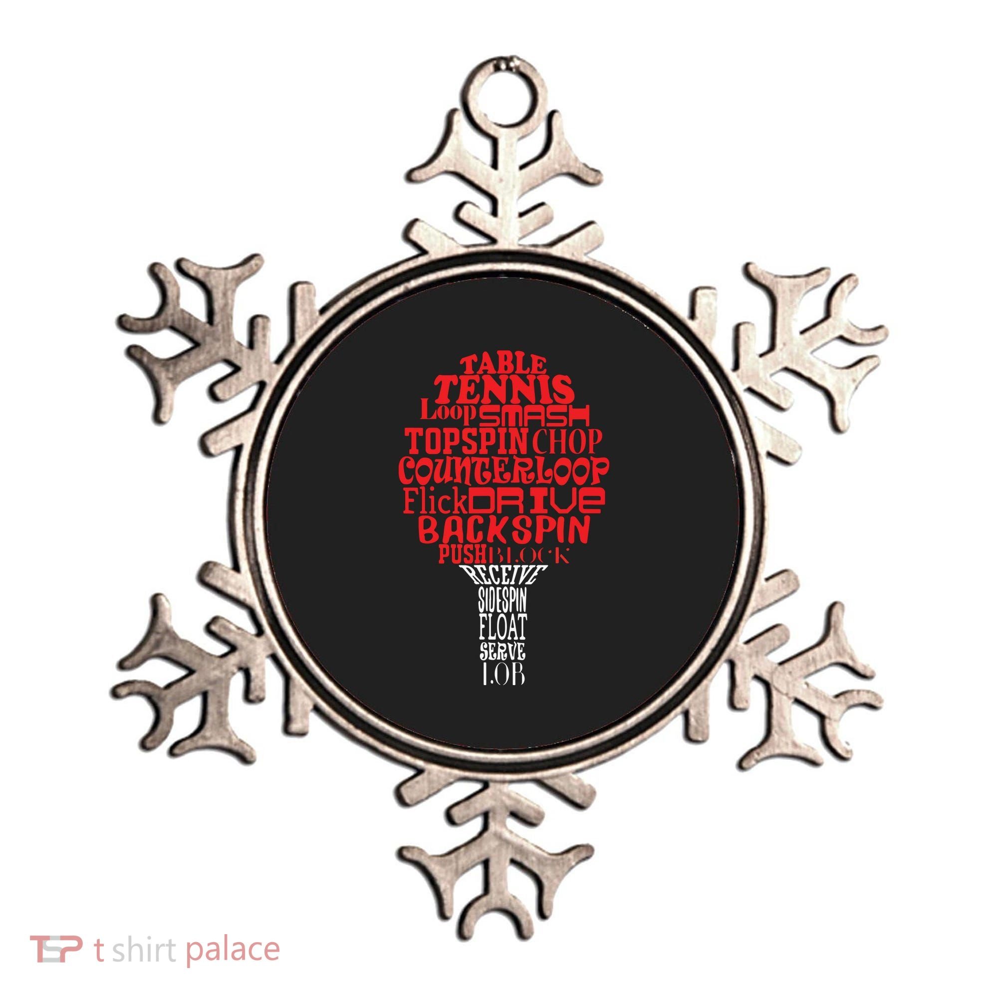 Table Tennis Word Cloud Ornament