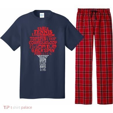 Table Tennis Word Cloud Pajama Set