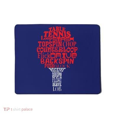 Table Tennis Word Cloud Mousepad