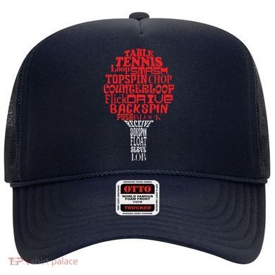Table Tennis Word Cloud Hat