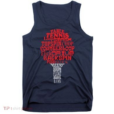 Table Tennis Word Cloud Tank Top