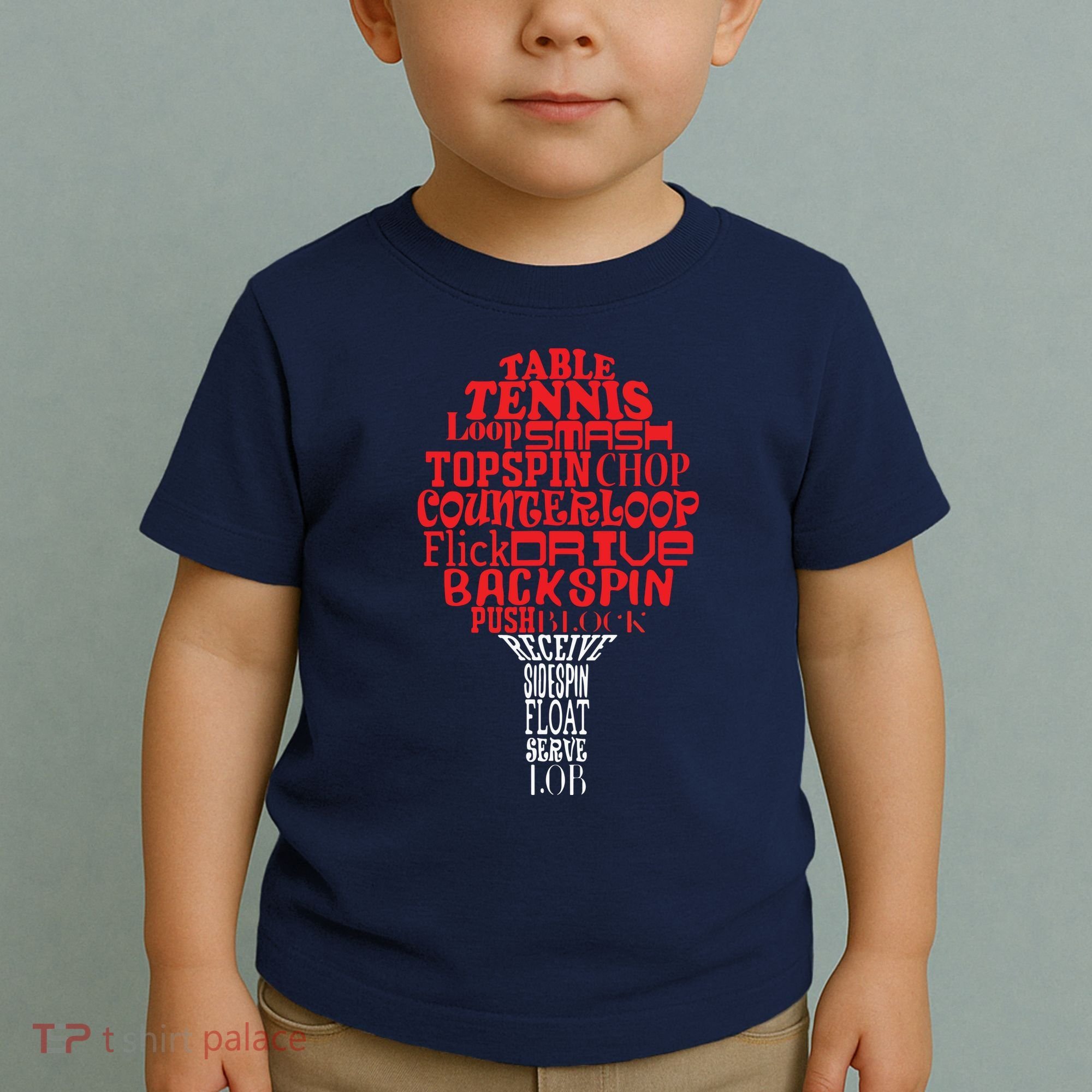 Table Tennis Word Cloud Toddler T-Shirt