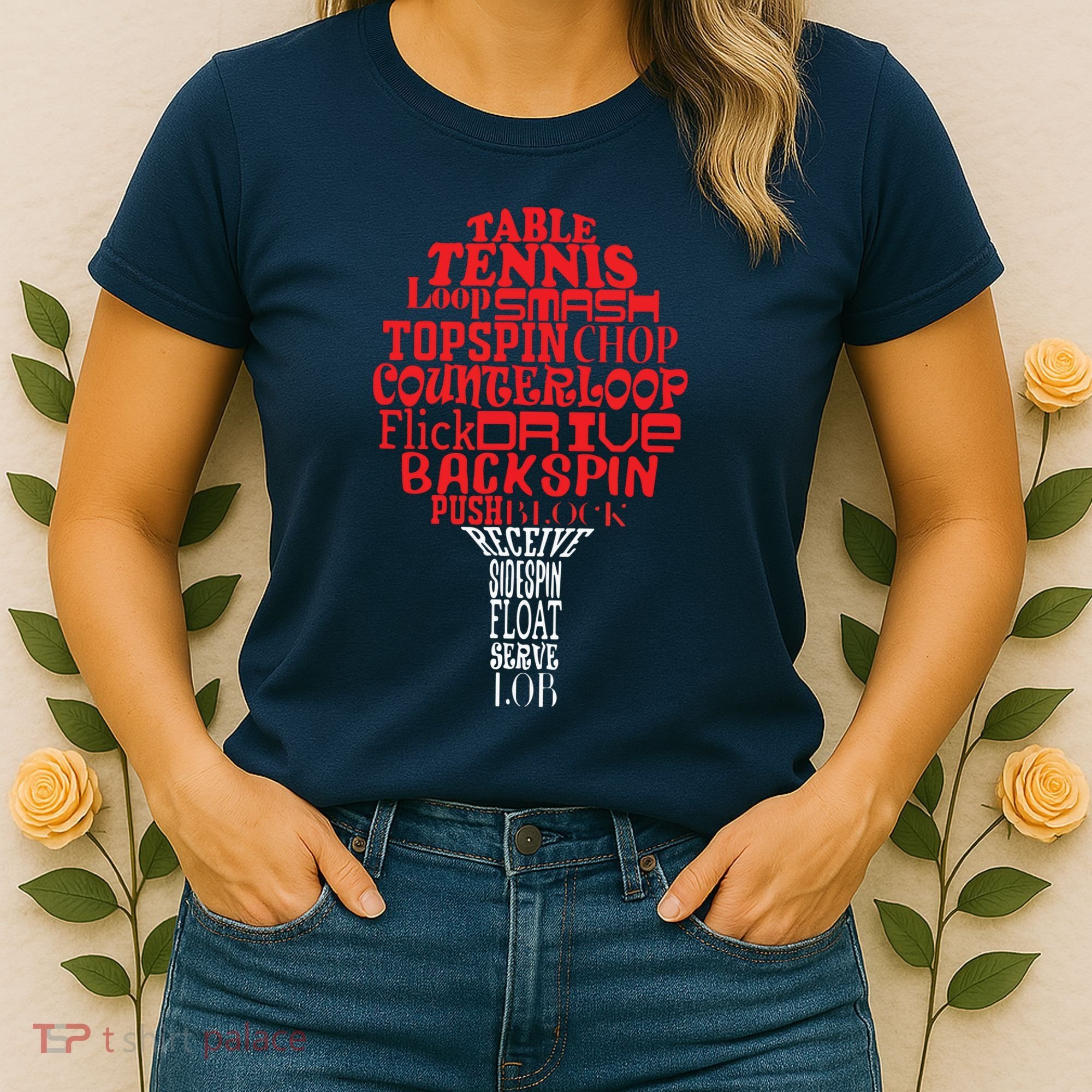 Table Tennis Word Cloud Women's T-Shirt