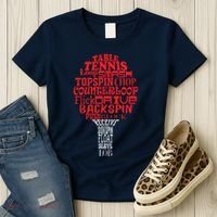 Table Tennis Word Cloud Women's T-Shirt thumb 3