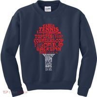 Table Tennis Word Cloud Kids Sweatshirt thumb 0