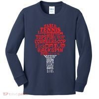 Table Tennis Word Cloud Kids Long Sleeve Shirt thumb 0