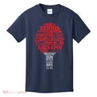 Table Tennis Word Cloud Kids T-Shirt thumb 0