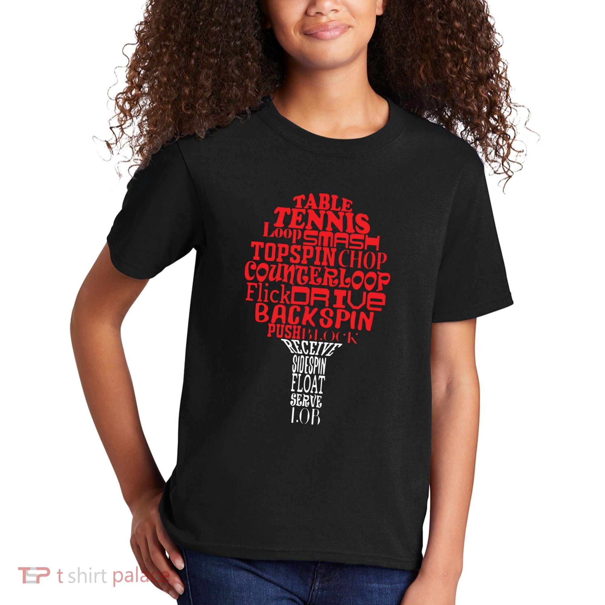 Table Tennis Word Cloud Kids T-Shirt