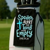 The Tomb Was Empty Luke 24:24 Golf Towel thumb 2