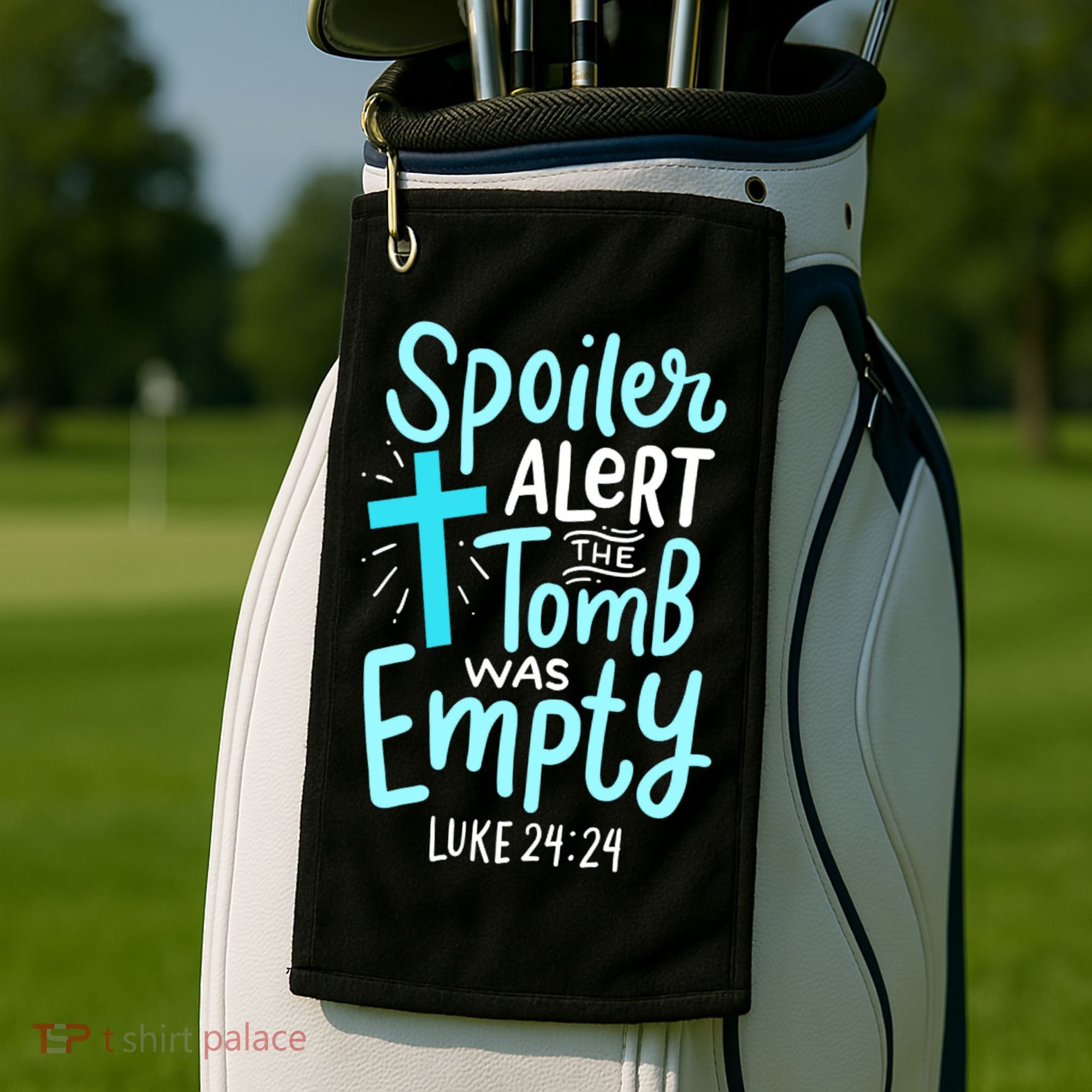 The Tomb Was Empty Luke 24:24 Golf Towel