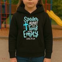 The Tomb Was Empty Luke 24:24 Kids Hoodie thumb 3