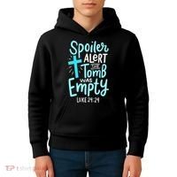 The Tomb Was Empty Luke 24:24 Kids Hoodie thumb 4