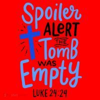 The Tomb Was Empty Luke 24:24 Santa Hat thumb 1