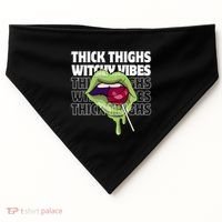 Thick Thighs Witchy Vibes Halloween Bad Witch Energy Gift USA-Made Doggie Bandana thumb 0