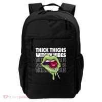 Thick Thighs Witchy Vibes Halloween Bad Witch Energy Gift Backpack thumb 0