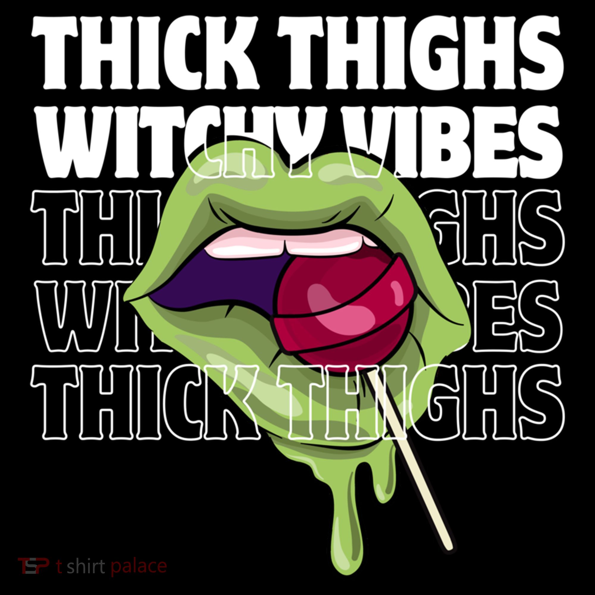 Thick Thighs Witchy Vibes Halloween Bad Witch Energy Gift Coffee Mug