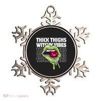Thick Thighs Witchy Vibes Halloween Bad Witch Energy Gift Ornament thumb 0