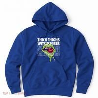 Thick Thighs Witchy Vibes Halloween Bad Witch Energy Gift Hoodie thumb 0