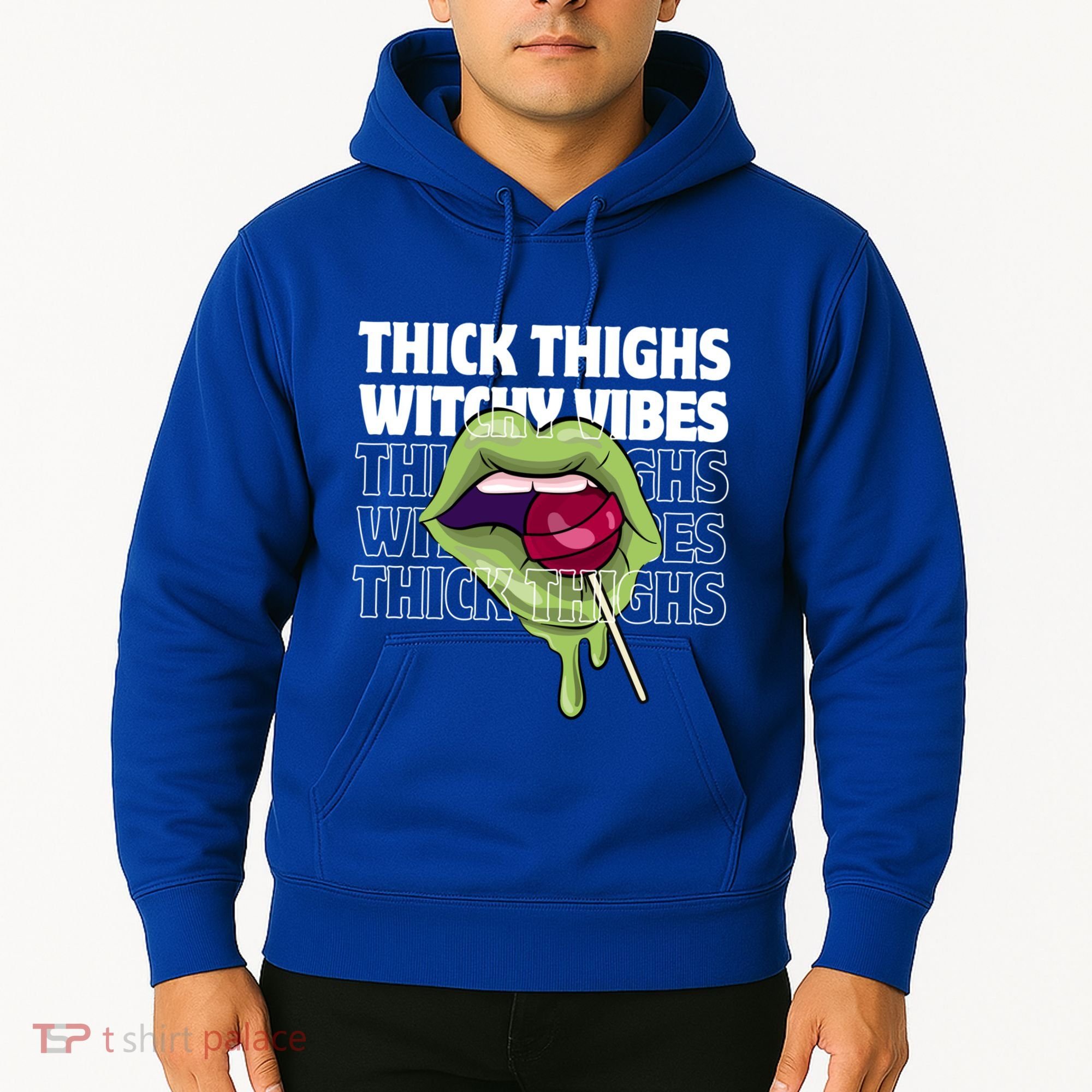 Thick Thighs Witchy Vibes Halloween Bad Witch Energy Gift Hoodie
