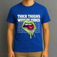 Thick Thighs Witchy Vibes Halloween Bad Witch Energy Gift T-Shirt thumb 3