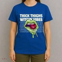 Thick Thighs Witchy Vibes Halloween Bad Witch Energy Gift T-Shirt thumb 4