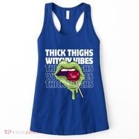 Thick Thighs Witchy Vibes Halloween Bad Witch Energy Gift Women's Tank Top thumb 0