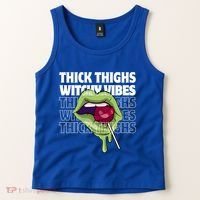 Thick Thighs Witchy Vibes Halloween Bad Witch Energy Gift Tank Top thumb 2