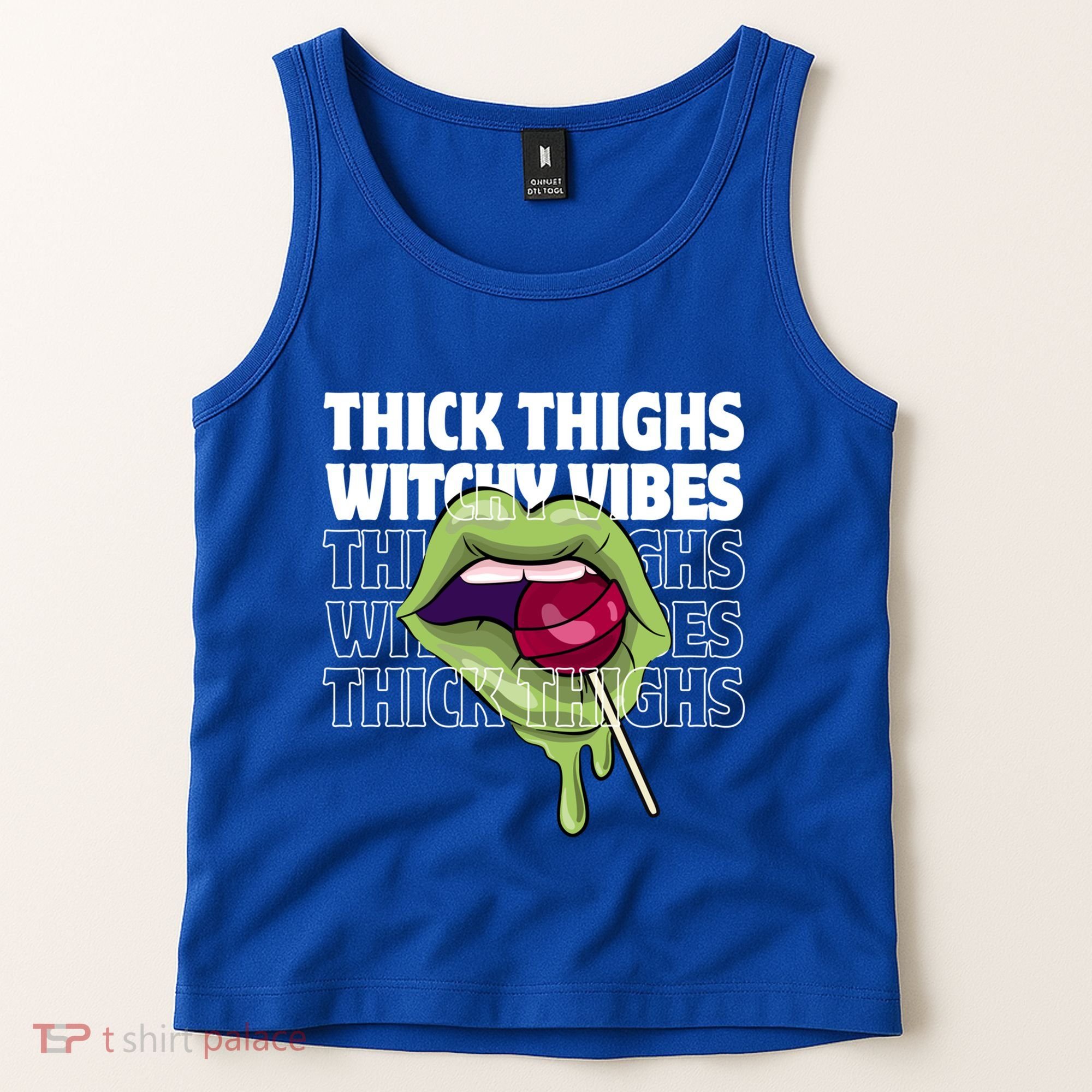 Thick Thighs Witchy Vibes Halloween Bad Witch Energy Gift Tank Top