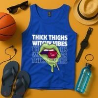 Thick Thighs Witchy Vibes Halloween Bad Witch Energy Gift Tank Top thumb 4