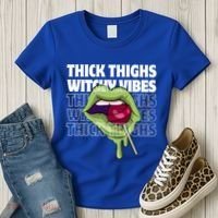 Thick Thighs Witchy Vibes Halloween Bad Witch Energy Gift Women's T-Shirt thumb 3