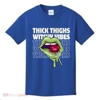Thick Thighs Witchy Vibes Halloween Bad Witch Energy Gift Kids T-Shirt thumb 0